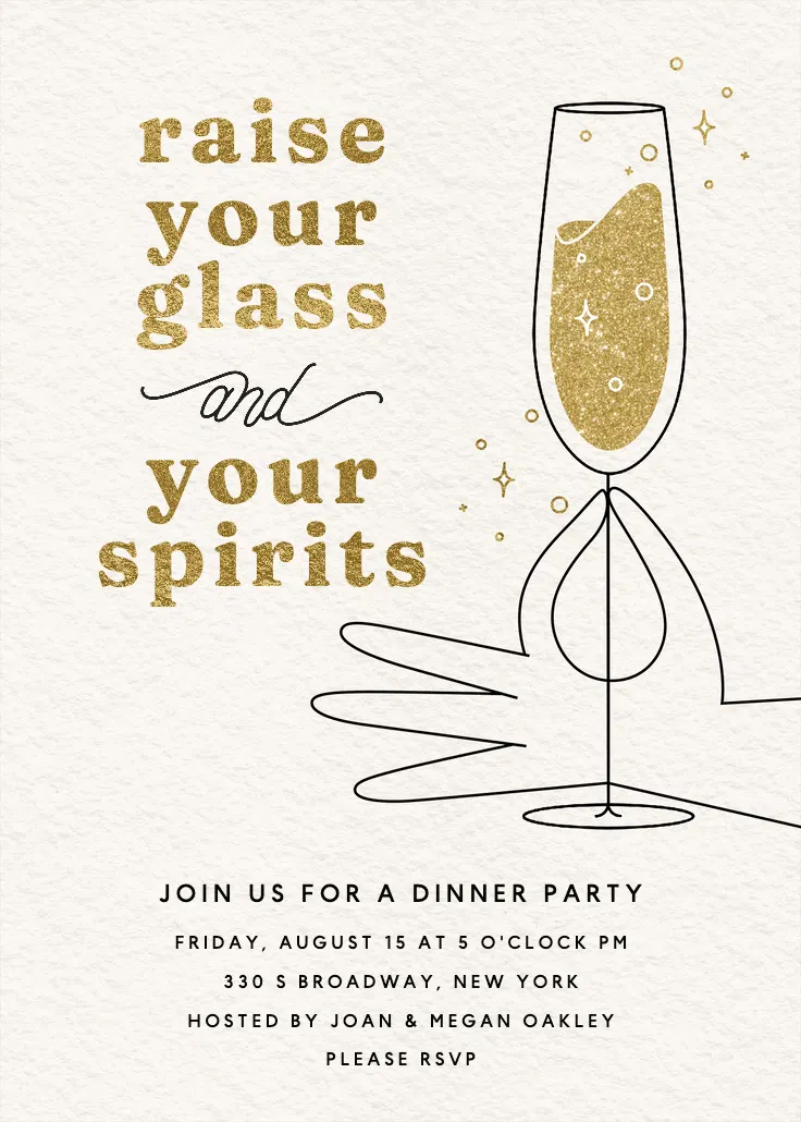 Retro toast - gala davetiyesi